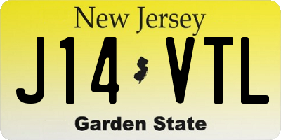 NJ license plate J14VTL