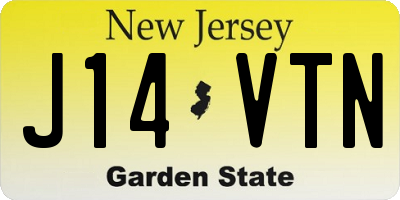 NJ license plate J14VTN