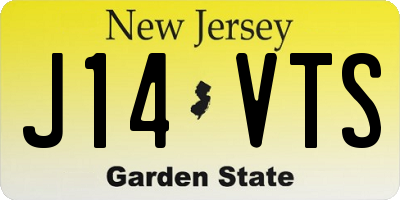 NJ license plate J14VTS