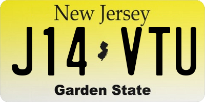 NJ license plate J14VTU