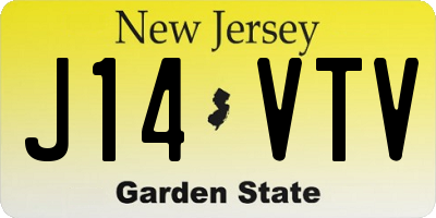 NJ license plate J14VTV