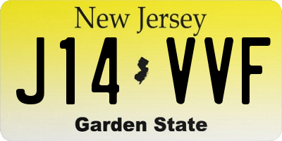 NJ license plate J14VVF