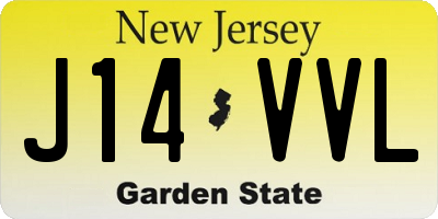 NJ license plate J14VVL