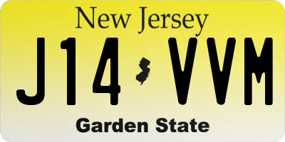 NJ license plate J14VVM
