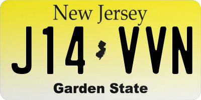 NJ license plate J14VVN