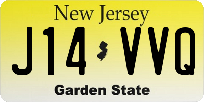NJ license plate J14VVQ