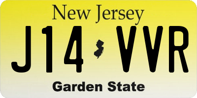 NJ license plate J14VVR
