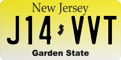 NJ license plate J14VVT
