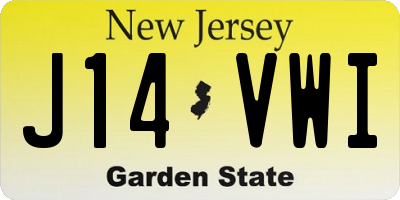 NJ license plate J14VWI