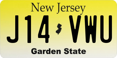 NJ license plate J14VWU