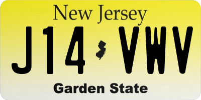 NJ license plate J14VWV