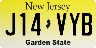 NJ license plate J14VYB
