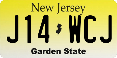 NJ license plate J14WCJ