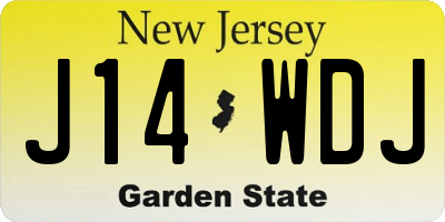 NJ license plate J14WDJ