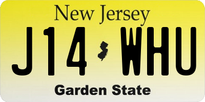 NJ license plate J14WHU