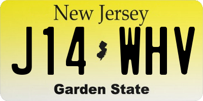 NJ license plate J14WHV