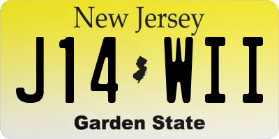 NJ license plate J14WII
