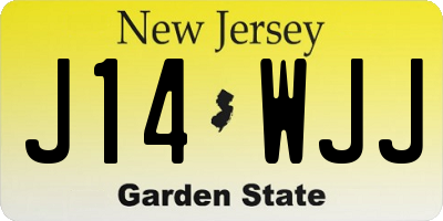 NJ license plate J14WJJ