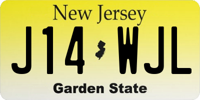 NJ license plate J14WJL