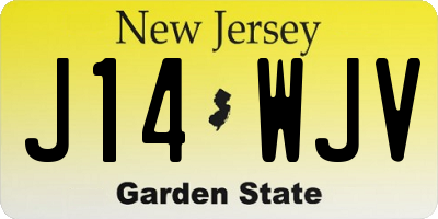 NJ license plate J14WJV