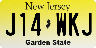 NJ license plate J14WKJ