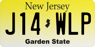 NJ license plate J14WLP