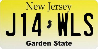 NJ license plate J14WLS