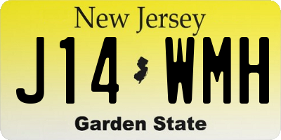 NJ license plate J14WMH