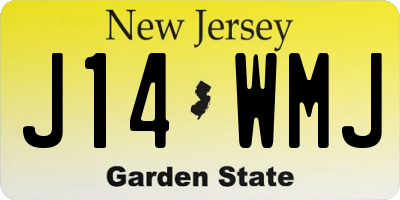 NJ license plate J14WMJ