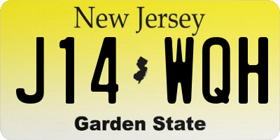 NJ license plate J14WQH