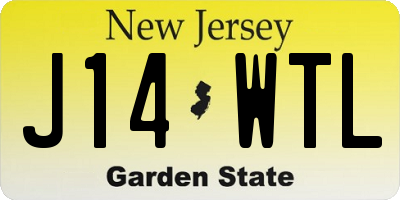 NJ license plate J14WTL