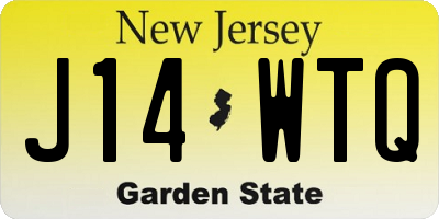 NJ license plate J14WTQ