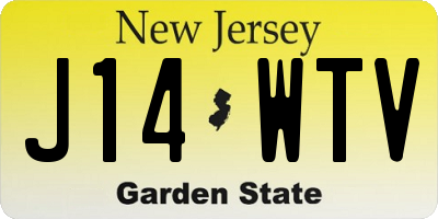 NJ license plate J14WTV
