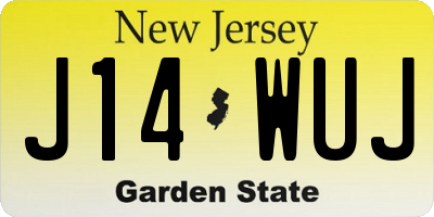 NJ license plate J14WUJ