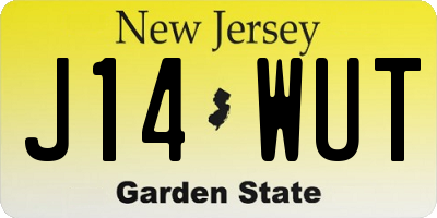 NJ license plate J14WUT