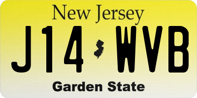NJ license plate J14WVB