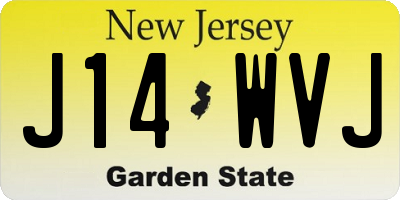 NJ license plate J14WVJ