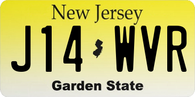 NJ license plate J14WVR