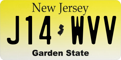 NJ license plate J14WVV