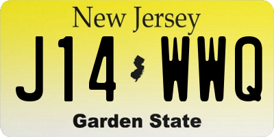 NJ license plate J14WWQ