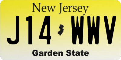 NJ license plate J14WWV