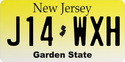 NJ license plate J14WXH