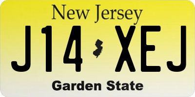 NJ license plate J14XEJ