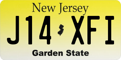 NJ license plate J14XFI