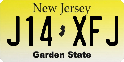 NJ license plate J14XFJ