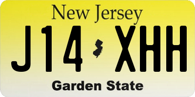 NJ license plate J14XHH