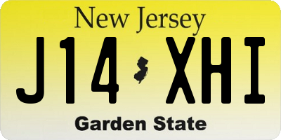 NJ license plate J14XHI