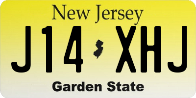 NJ license plate J14XHJ
