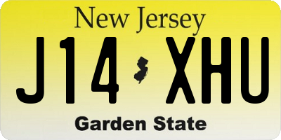 NJ license plate J14XHU