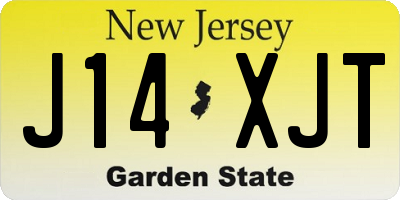 NJ license plate J14XJT